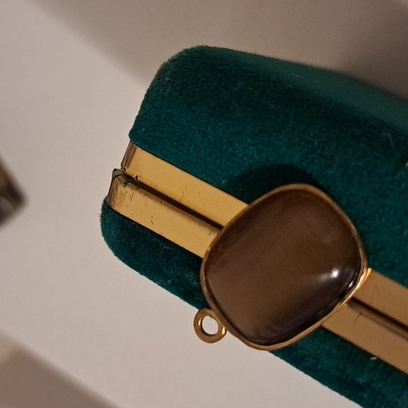 Vintage Gold Tone Natural Tiger Eye Stone Pendant - Picture 5 of 6